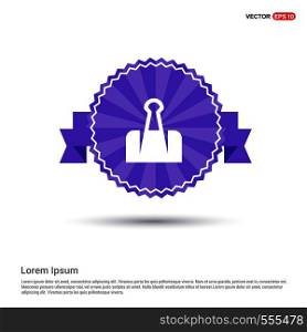 Paper Clip Icon - Purple Ribbon banner