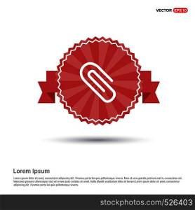 paper clip icon - Red Ribbon banner