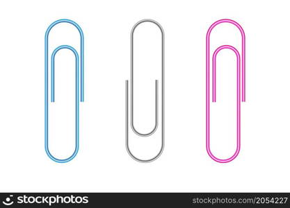 Paper clip icon set. Blue, black and pink. Modern art. Realistic design. Hand drawn. Vector illustration. Stock image. EPS 10.. Paper clip icon set. Blue, black and pink. Modern art. Realistic design. Hand drawn. Vector illustration. Stock image.