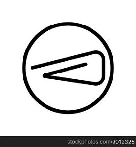 Paper clip icon vector illustration logo design