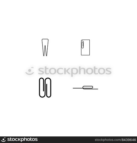 paper clip logo illustration design
