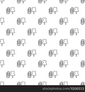 Paper clip pattern vector seamless repeating for any web design. Paper clip pattern vector seamless