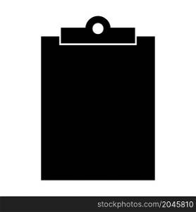 Paper clipboard vector icon. Paper clipboard silhouette illustration. Clipboard shape