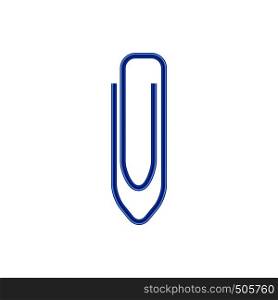 Paper clips icon in realistic style on a white background. Paper clips icon, realistic style