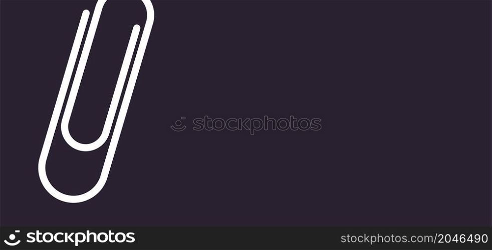 Paper clips on transparent background. Cartoon drawing office note, memo paperclips. Paper clip icon or pictogram. attached, attach document or file. Business concept banner.