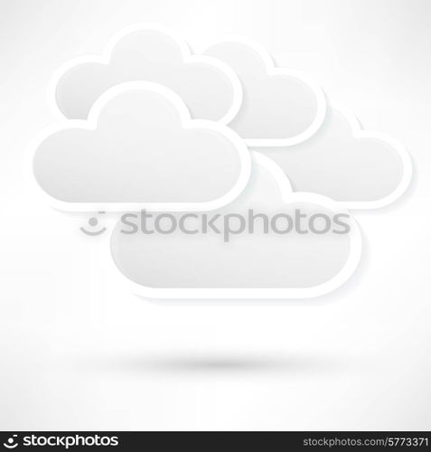 Paper clouds background