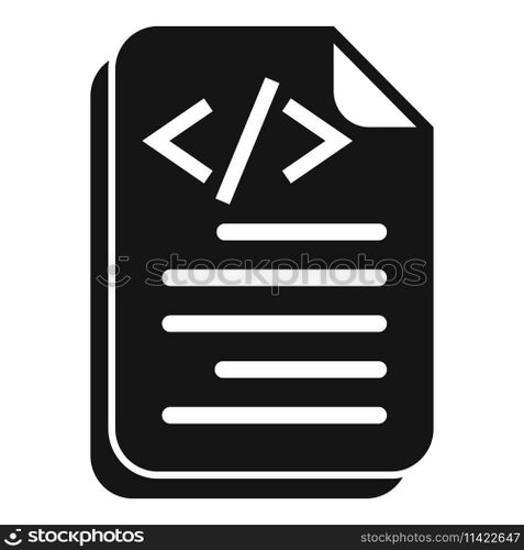 Paper code paper icon simple vector. Screen code computer. Cloud system. Paper code paper icon simple vector. Screen code computer