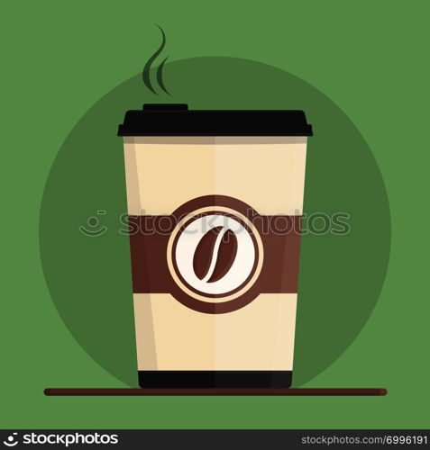 Paper coffee cup, coffee to go, flat style, vector eps10 illustration. Coffee Cup