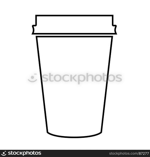 Paper coffee cup icon .