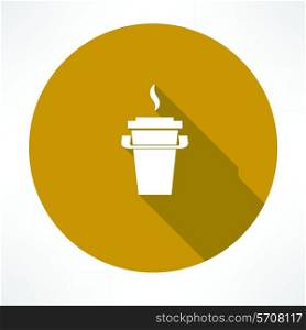 paper coffee cup icon. Flat modern style vector illustration