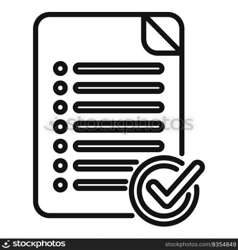 Paper control icon outline vector. Screen work. Monitor video. Paper control icon outline vector. Screen work