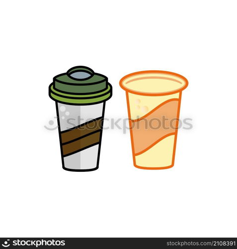 paper cup icon design vector templates white on background