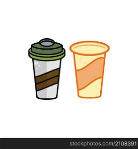 paper cup icon design vector templates white on background