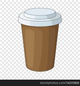 Paper cup of coffee icon. Cartoon illustration of paper cup of coffee vector icon for web design. Paper cup of coffee icon, cartoon style