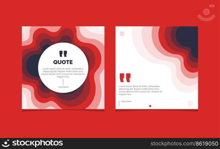 Paper Cut Abstract Quote Background Vector Illustration