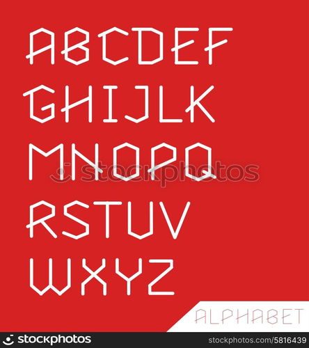 Paper cut alphabet set. Typographic sign, modern design