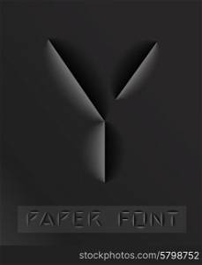 Paper cut letter. Typographic sign with shadow.. Paper cut letter. Typographic