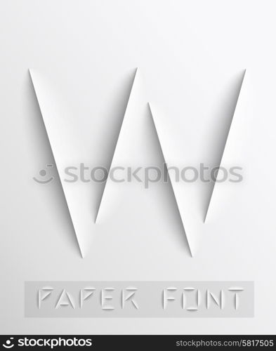 Paper cut letter. Typographic sign with shadow.. Paper cut letter. Typographic