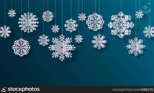 Paper cut snowflakes. Christmas isolated filigree decoration elements, winter snow abstract background. Vector 3D isolated white paper snowflakes for hanging decor. Paper cut snowflakes. Christmas isolated decoration elements, winter snow abstract background. Vector 3D paper snowflakes