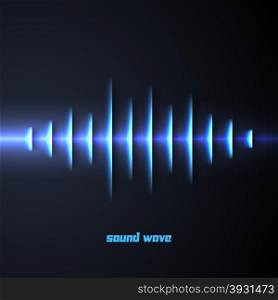 Paper cut sound waveform sign with shadow