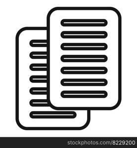 Paper digital icon outline vector. Window interface. Box message. Paper digital icon outline vector. Window interface