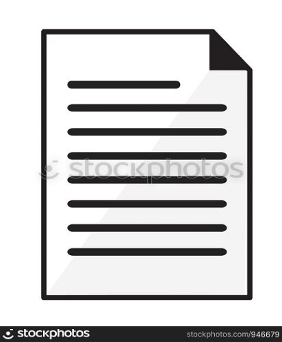 paper document icon on white background. flat style. paper document icon for your web site design, logo, app, UI. white document symbol. contract document sign.