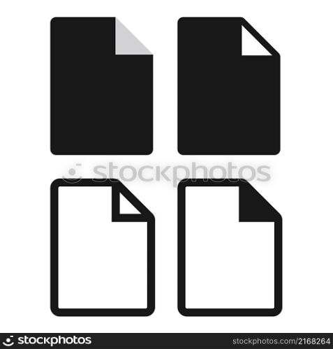 paper document icon set