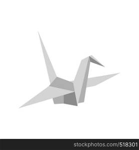 Paper Dove icon in flat style isolated on white background. Paper Dove icon, flat style