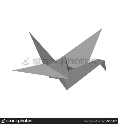 Paper Dove icon in isometric 3d style on a white background . Paper Dove icon, isometric 3d style