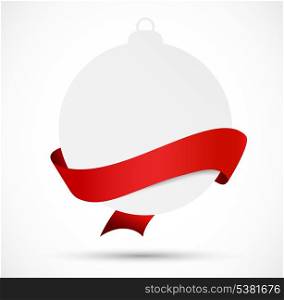Paper evening ball with red ribbon