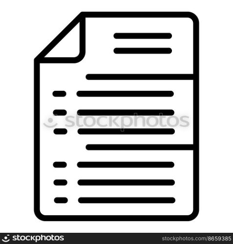 Paper exam test icon outline vector. Online education. School study. Paper exam test icon outline vector. Online education