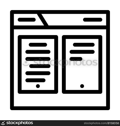 paper folder line icon vector. paper folder sign. isolated contour symbol black illustration. paper folder line icon vector illustration