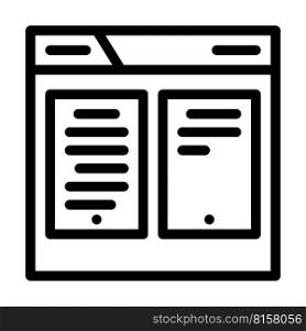 paper folder line icon vector. paper folder sign. isolated contour symbol black illustration. paper folder line icon vector illustration