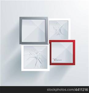 Paper Frames. Abstract 3D Geometrical Design