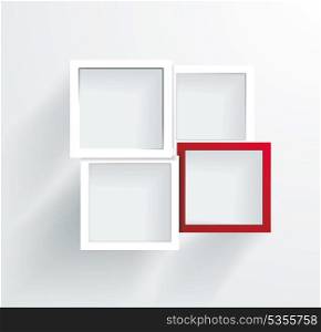 Paper Frames. Abstract 3D Geometrical Design