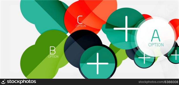 Paper geometric circle banner template. Paper geometric circle banner template, vector modern infographics abstract background