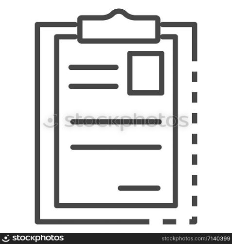 Paper holder icon. Outline paper holder vector icon for web design isolated on white background. Paper holder icon, outline style