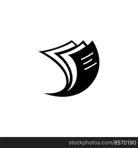 paper icon logo vector design template