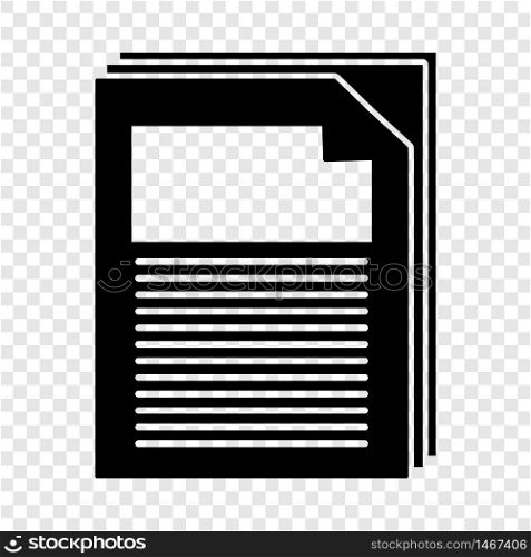 Paper icon. Simple illustration of paper vector icon for web. Paper icon, simple black style