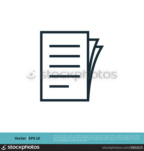 Paper Icon Vector Logo Template Illustration Design. Vector EPS 10.