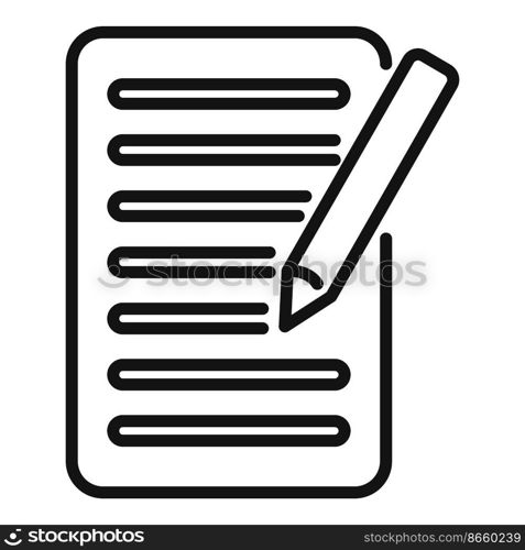 Paper info icon outline vector. Customer call. Email online. Paper info icon outline vector. Customer call