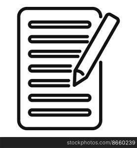 Paper info icon outline vector. Customer call. Email online. Paper info icon outline vector. Customer call