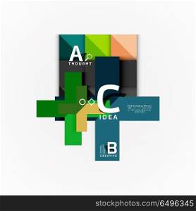 Paper infographic banner template with a b c options, infographics elements. Paper infographic banner template with a b c options, infographics elements. Vector illustration