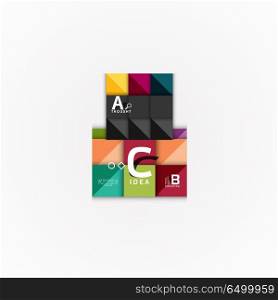 Paper infographic banner template with a b c options, infographics elements. Paper infographic banner template with a b c options, infographics elements. Vector illustration