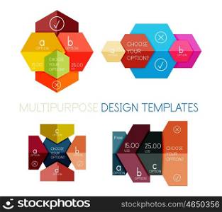 Paper infographic banners and stickers. For banners, business backgrounds, presentations