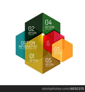 Paper infographic layout design templates for backgrounds, presentations and options