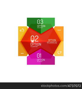 Paper infographic layout design templates for backgrounds, presentations and options