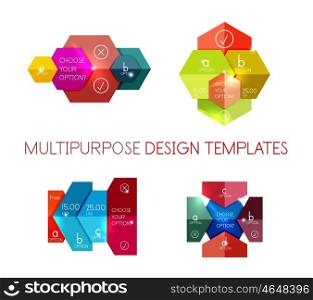 Paper infographic template. For banners, business backgrounds and presentations