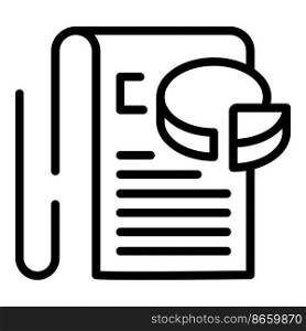 Paper investment icon outline vector. Money finance. Market campaign. Paper investment icon outline vector. Money finance