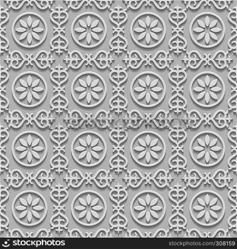 Paper islamic seamless background, traditional white pattern. Paper islamic background
